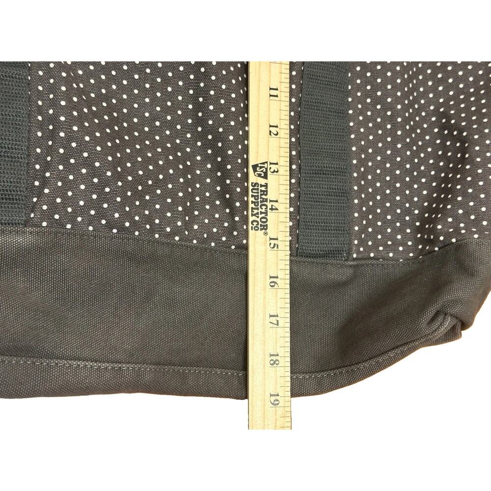 31 Dancing Dots Fold Over Weekender Tote Bag Brown Travel Boho NO LONG STRAP - Picture 5 of 7